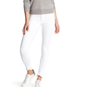 Joe’s jeans blondie raw hem crop white jeans